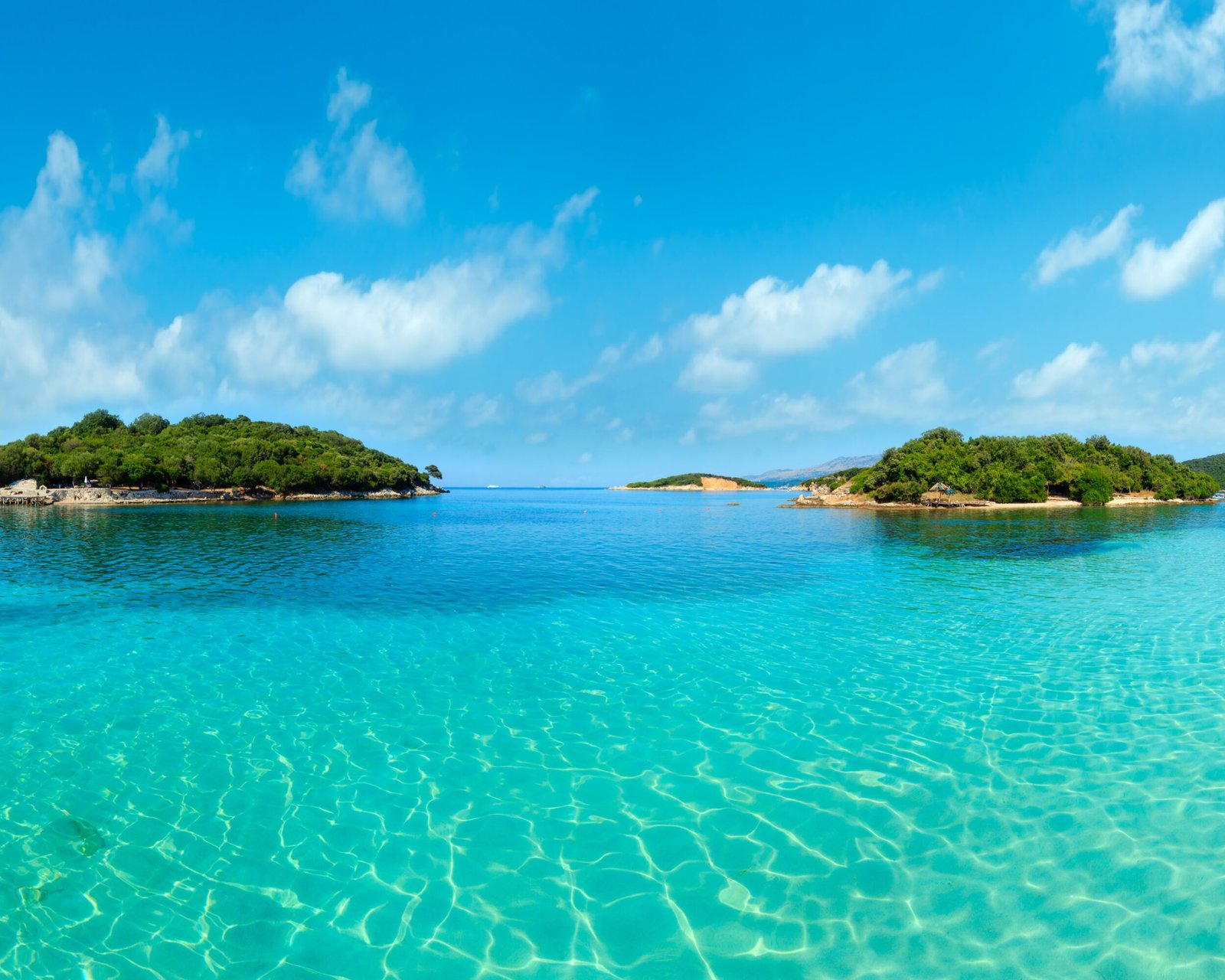 Crystal clear water at Ksamili Beach